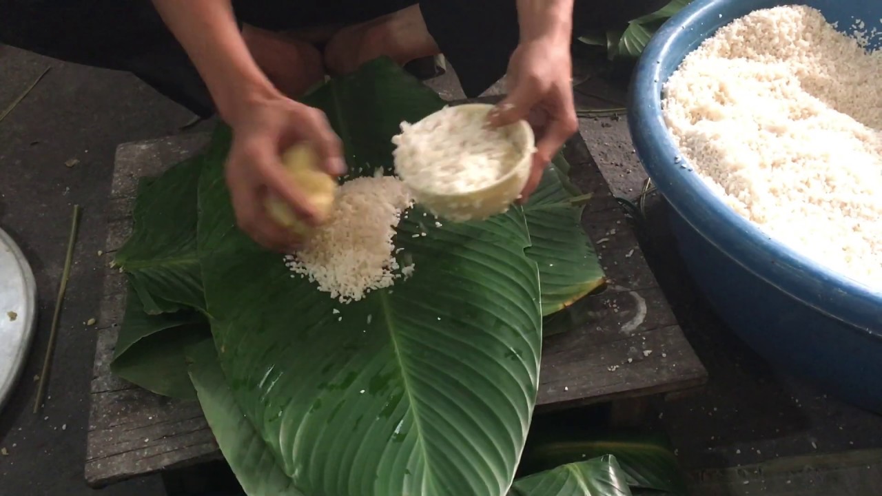 Hướng dẫn gói bánh chưng không cần khuôn