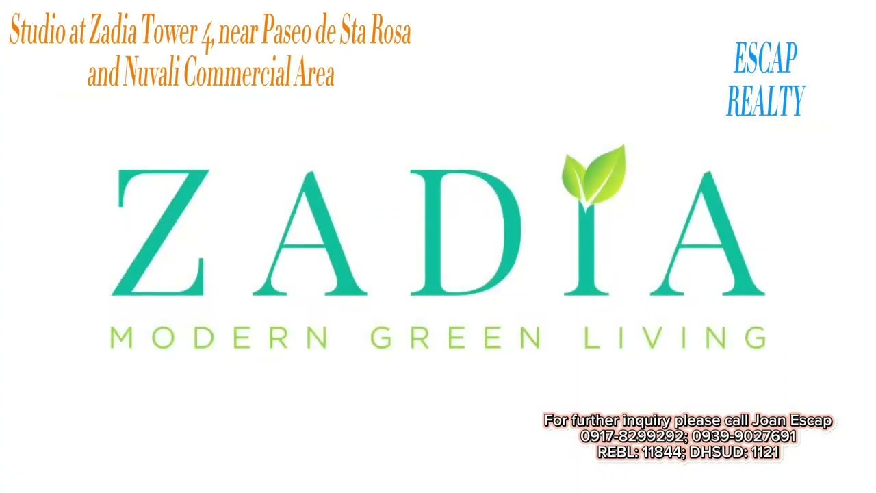 Studio Unit at Zadia near Paseo de Sta Rosa and Nuvali Commercial Area