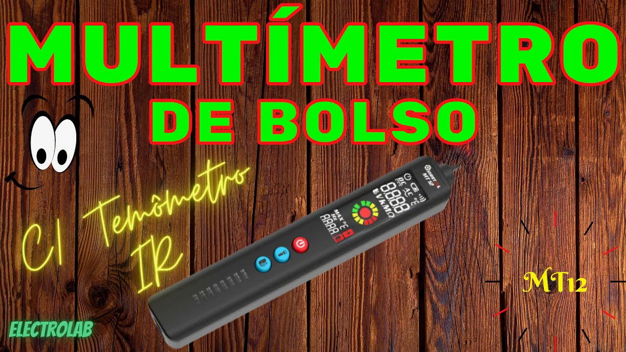 Mini Multímetro com termômetro infra vermelho - MT12 Mustool!! Barato!