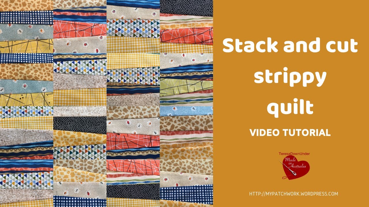 Stack and cut strippy quilt