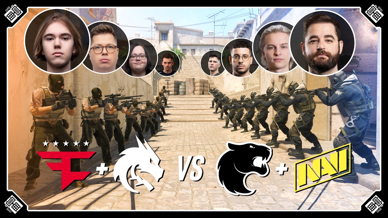 FaZe & Spirit vs FURIA & NAVI - 10v10 SHOWMATCH!