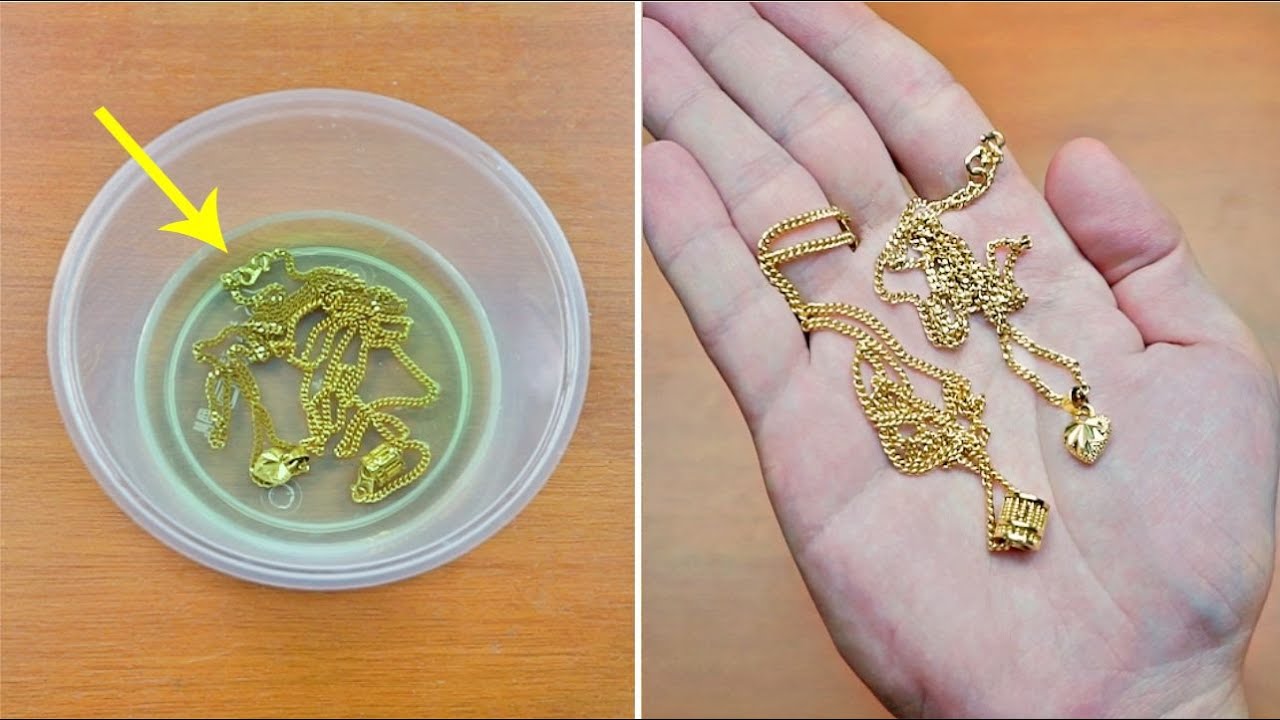 金銀首飾骯髒了，千萬別去金店洗！教你一招，不花一分錢，就能讓金飾，變得亮潔如新！節省不少錢！