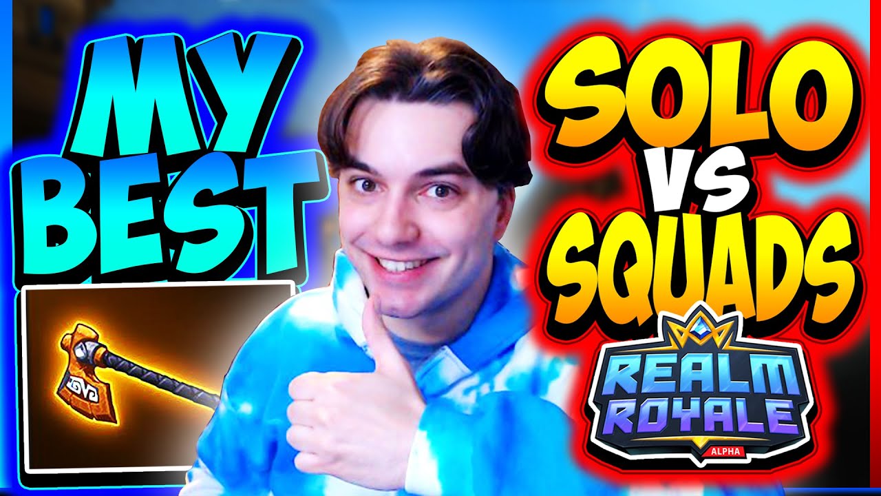 My Best Ever SOLO VS SQUADS Ending | Realm Royale