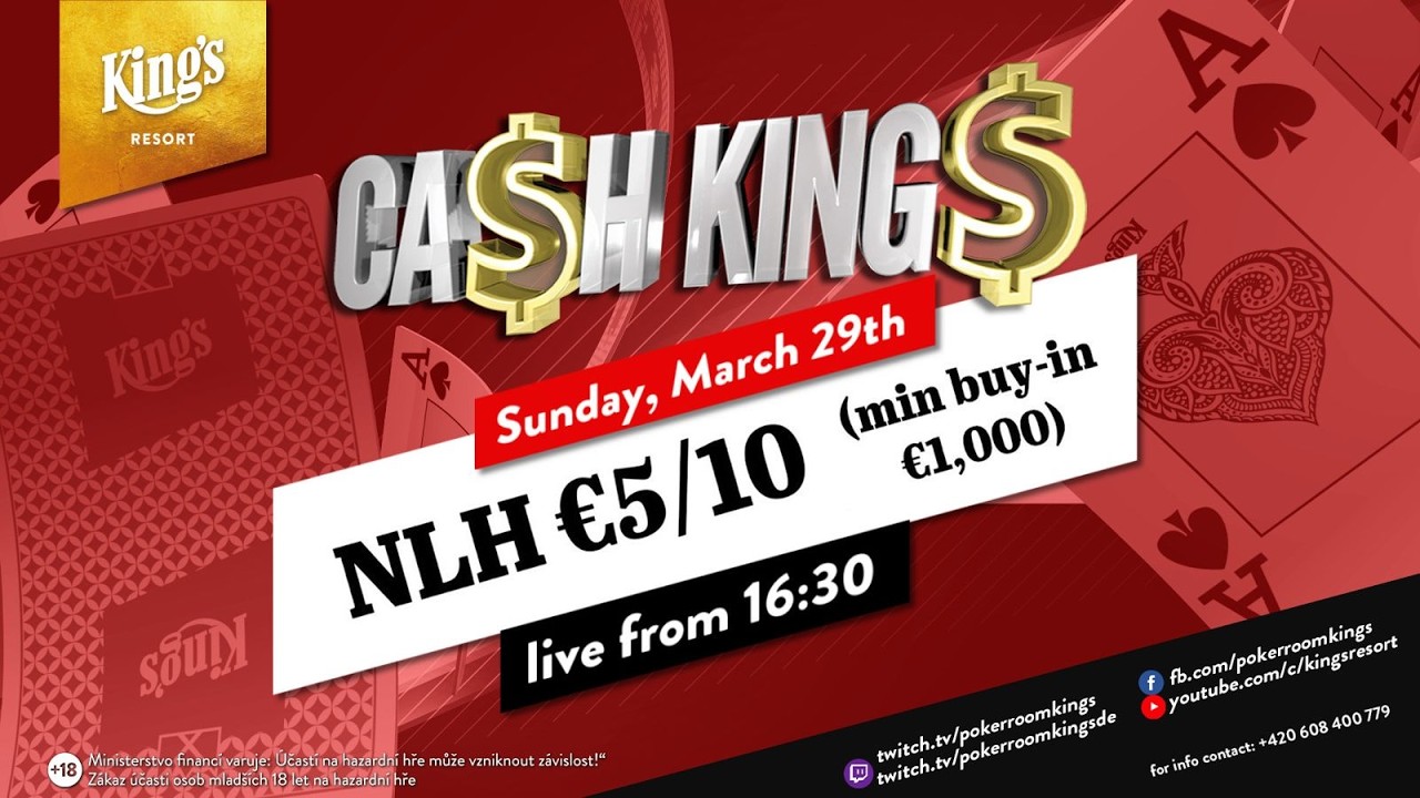 👑 $ZTO$ Specjalna oferta Ca$h King$ &euro;5/&euro;10 NLH na żywo z King's Resort! 🤑