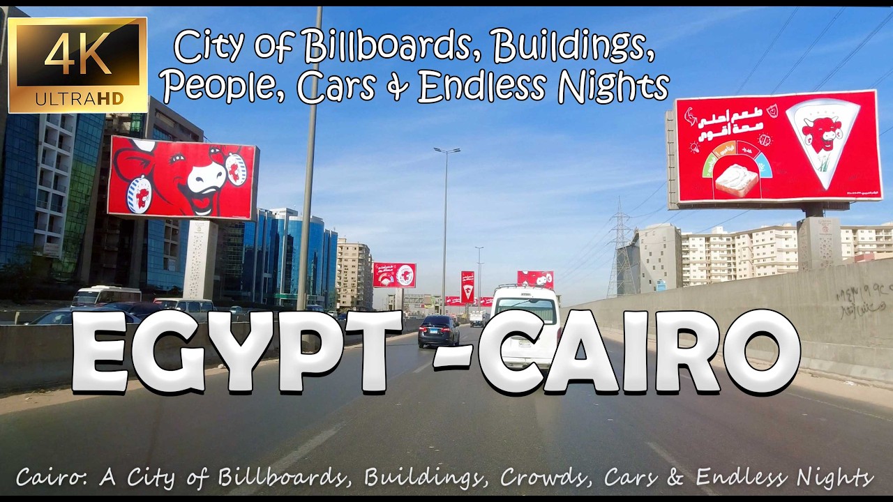 4K Ultra HD | Cairo: City of Billboards, Buildings, People, Cars & Endless Nights #cairo