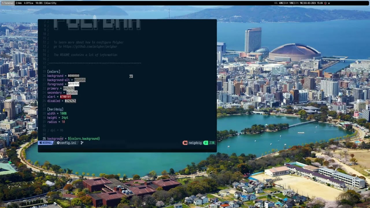 My Polybar Setup on Linux Mint, Plus Color Tinkering