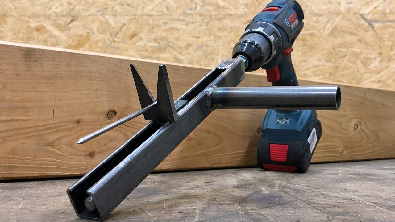 Homemade Nail puller for cordless screwdriver