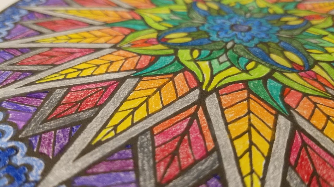 Adult Coloring - Mandala in Time Lapse