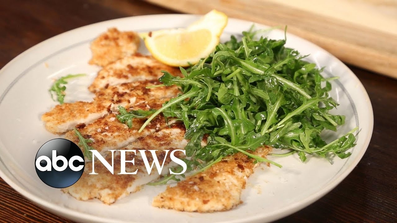 Chef Jamie Oliver prepares his 20-minute, easy crispy garlicky chicken