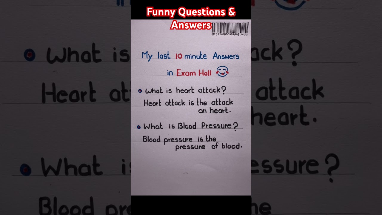 😂Funny Exam Questions with Answers 😁#funnyvideo #funny #funnyquestions  #shorts