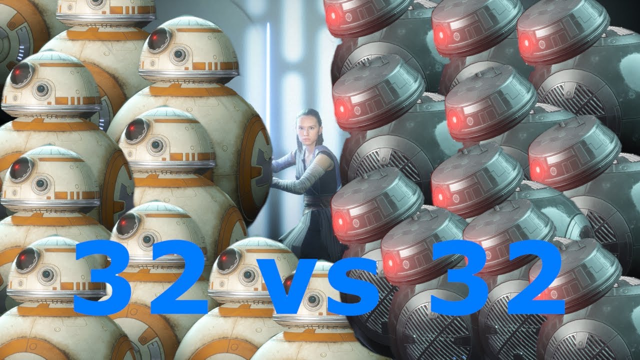 battlefront 2 except it's 20 BB-8's vs 20 BB-9E's