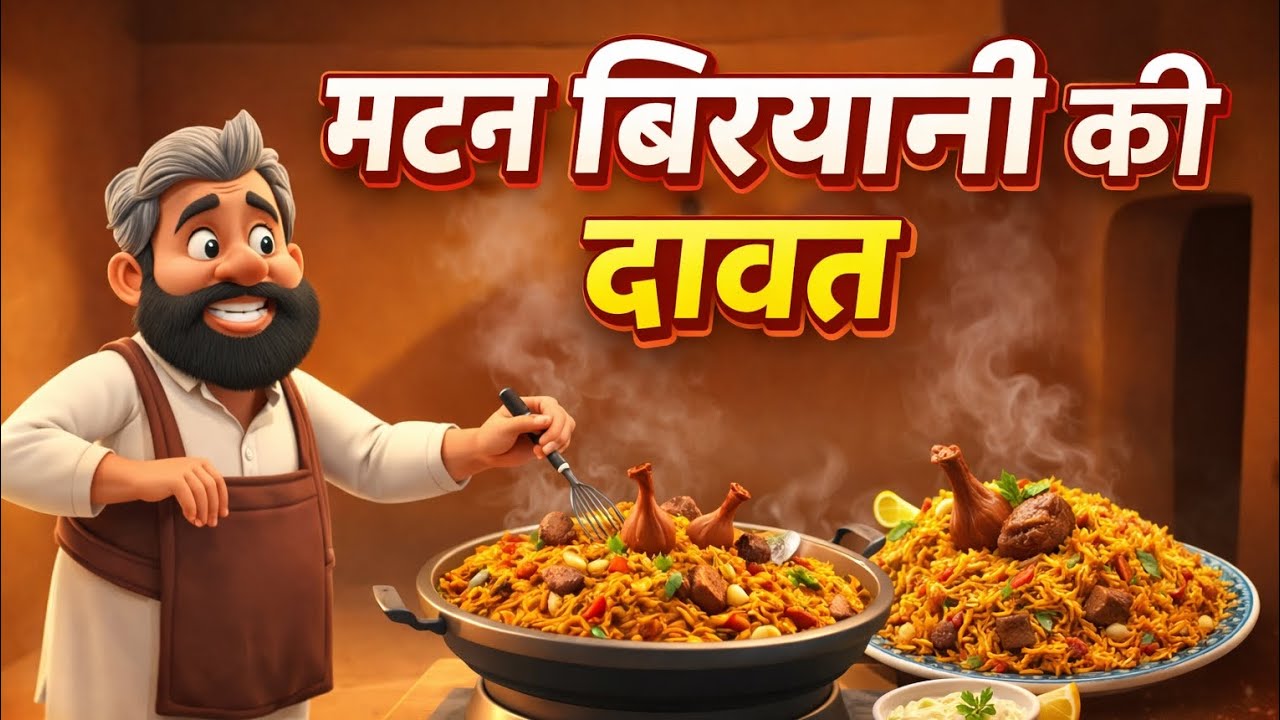मटन बिरयानी की दावत। हिंदी कहानी। 