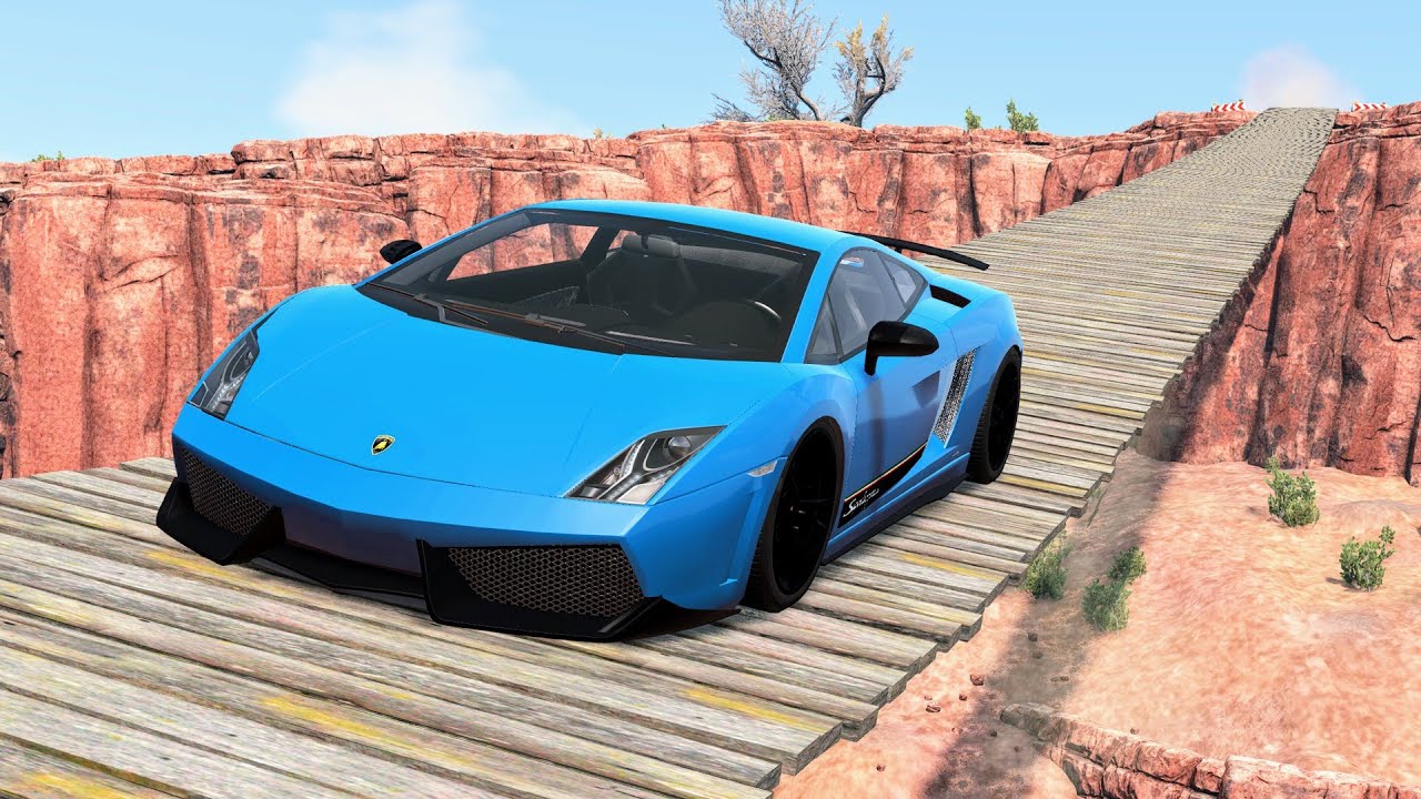 Cars vs Suspension Bridge #4 &ndash; BeamNG Drive | CrashBoomPunk