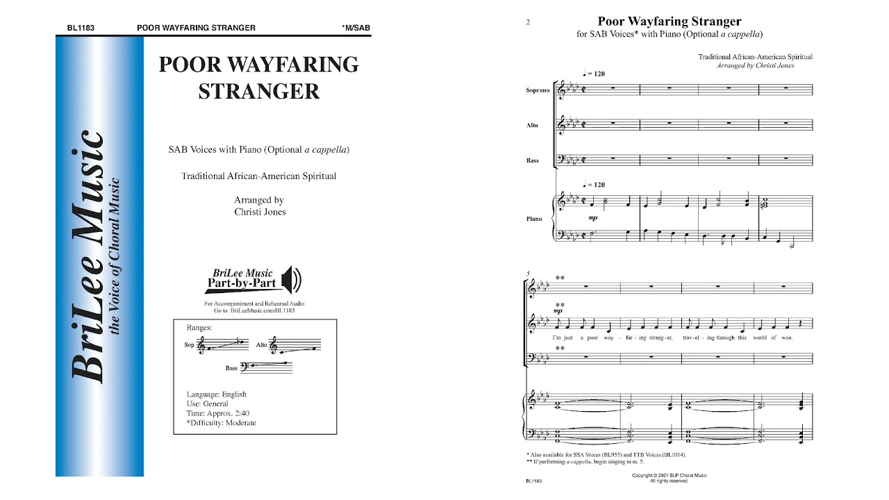 Poor Wayfaring Stranger - Accompanied (BL1183) by Christi Jones