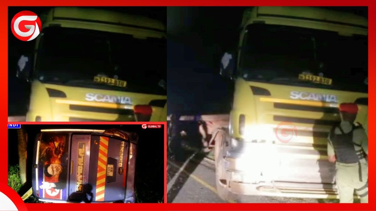 AJALI! BASI LAGONGANA na LORI - WATATU WAJERUHIWA - DEREVA wa LORI AKIMBIA - POLISI WAMSAKA....