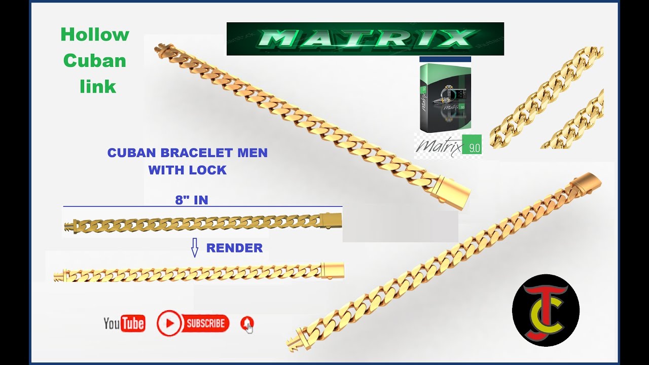 How To Make A 22K Gold Cuban Bracelet|| MATRIX 9 || Easy Method to make || J CAD HOUSE