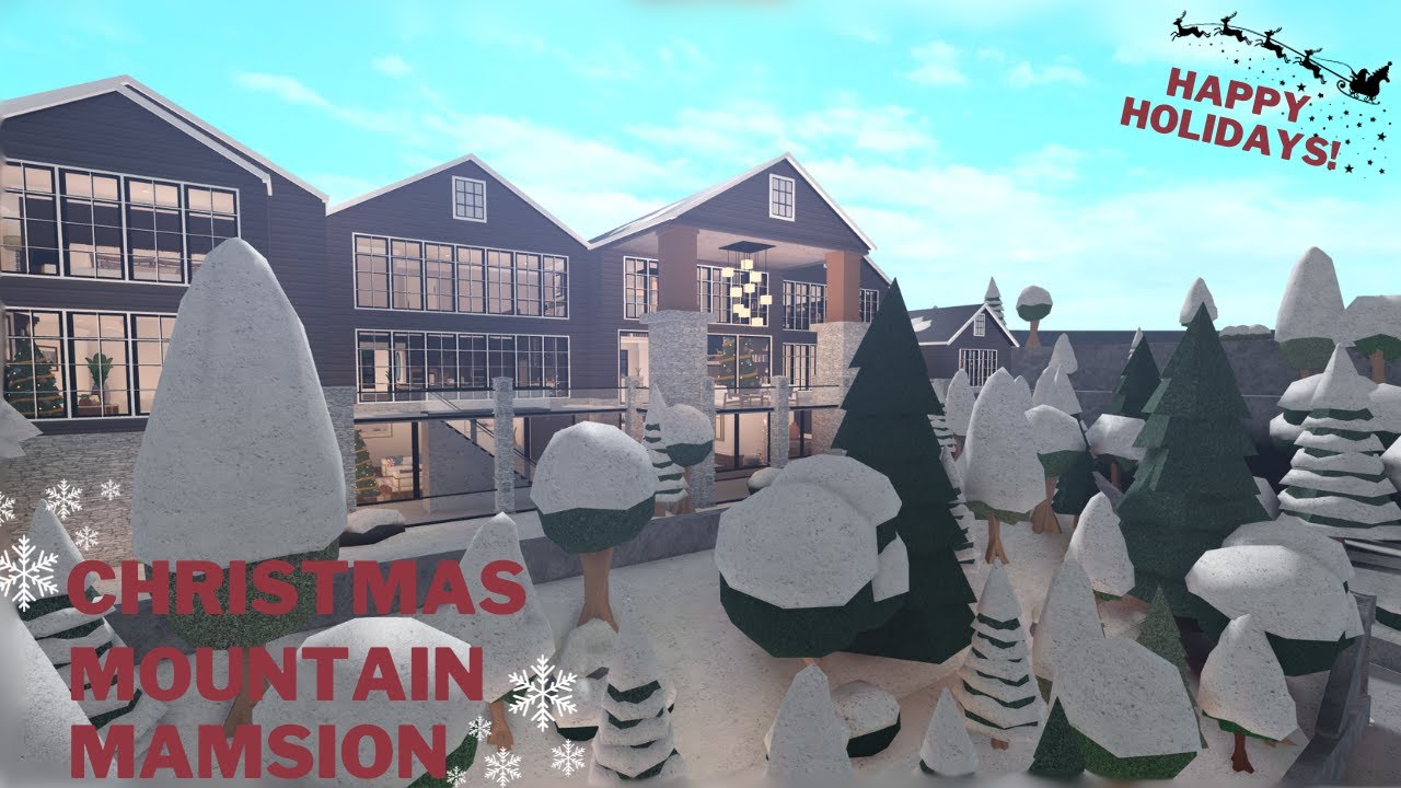 Bloxburg Christmas Mountain Mansion! | Tour + Layout! |