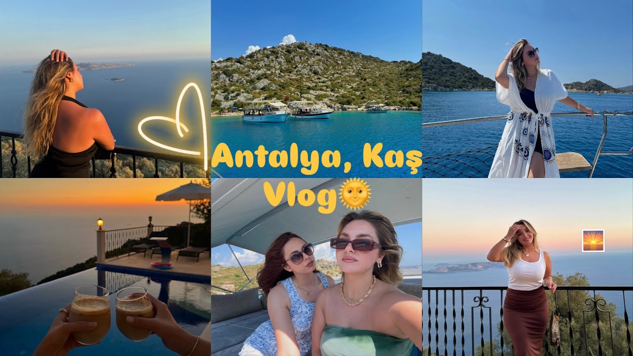 Antalya Kaş caniimmm🌞🚤🌅 | vlog, tatil ve güzel anılar🌿