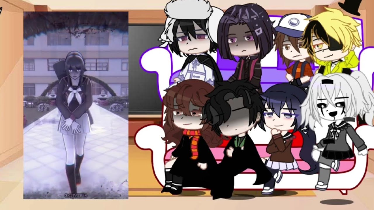 Fandoms react to Ryoba Aishi //Yandere Simulator //Gacha Club
