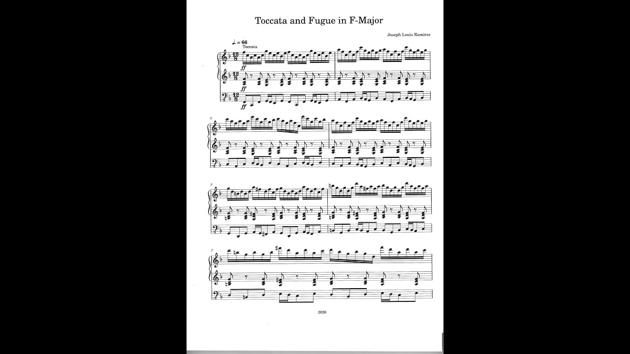 Toccata and Fugue in F-Major by Joseph Louis Ramirez