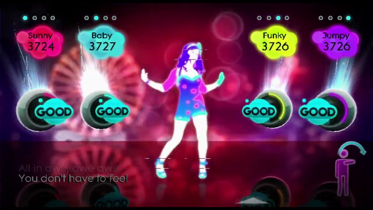 Just Dance 2 Fireworks Katy Perry 5 stars 4 Players