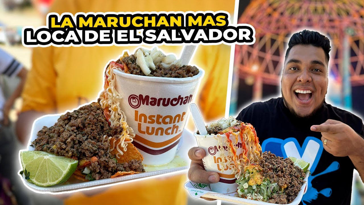 🤤PROBANDO la MARUCHAN mas EXÓTICA de EL SALVADOR *nos encanto* 🤩