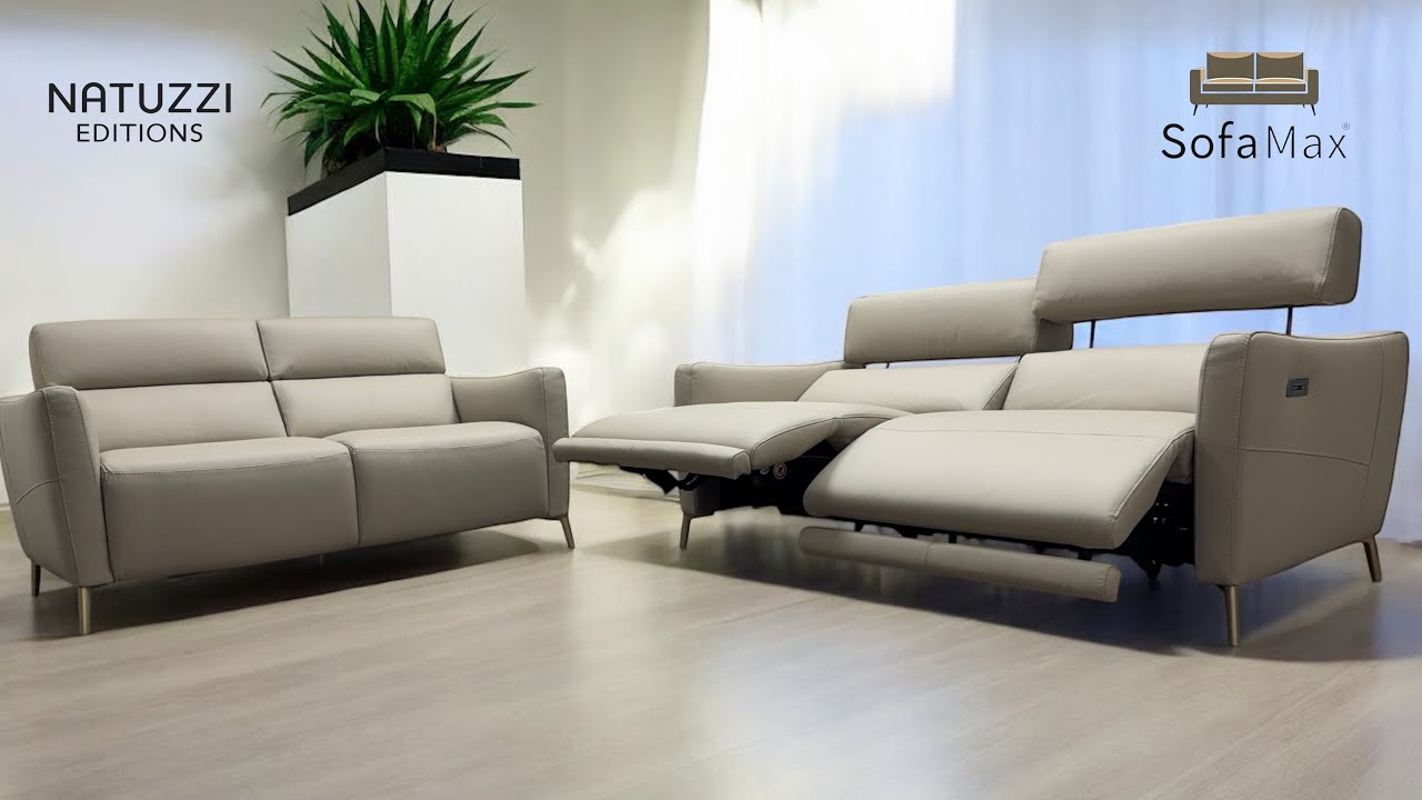 New Natuzzi Editions Greg New 2025 Version Stone Leather In Stock Sofamax Sofa Offer Review