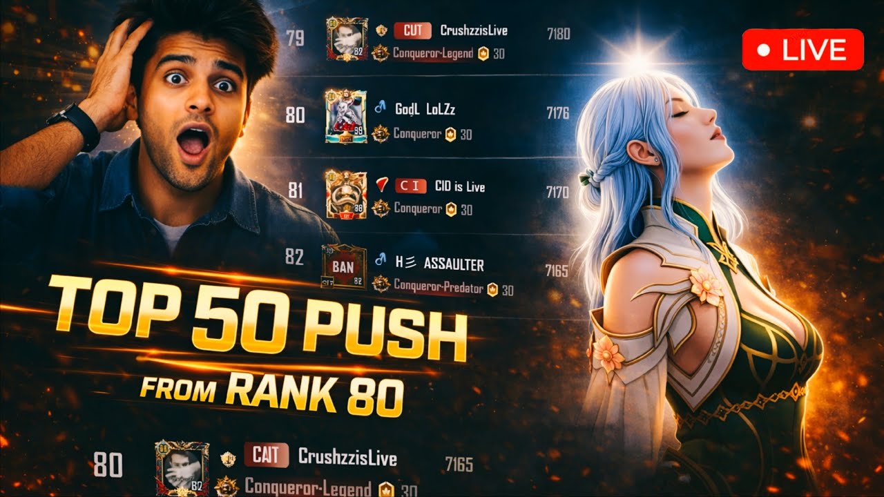 TOP50 RANKPUSH WITH LOW-END IPHONE DEVICE | BGMI/PUBG TOP50 CONQUEROR GAMEPLAY #bgmi #120fps #gmaing