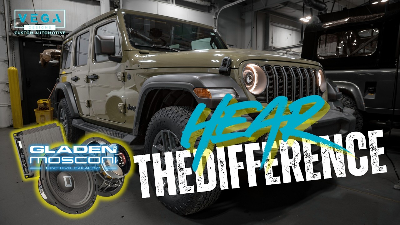 JEEP WRANGLER AUDIO REVEAL: Gladen Mosconi Install & Pro Tune!