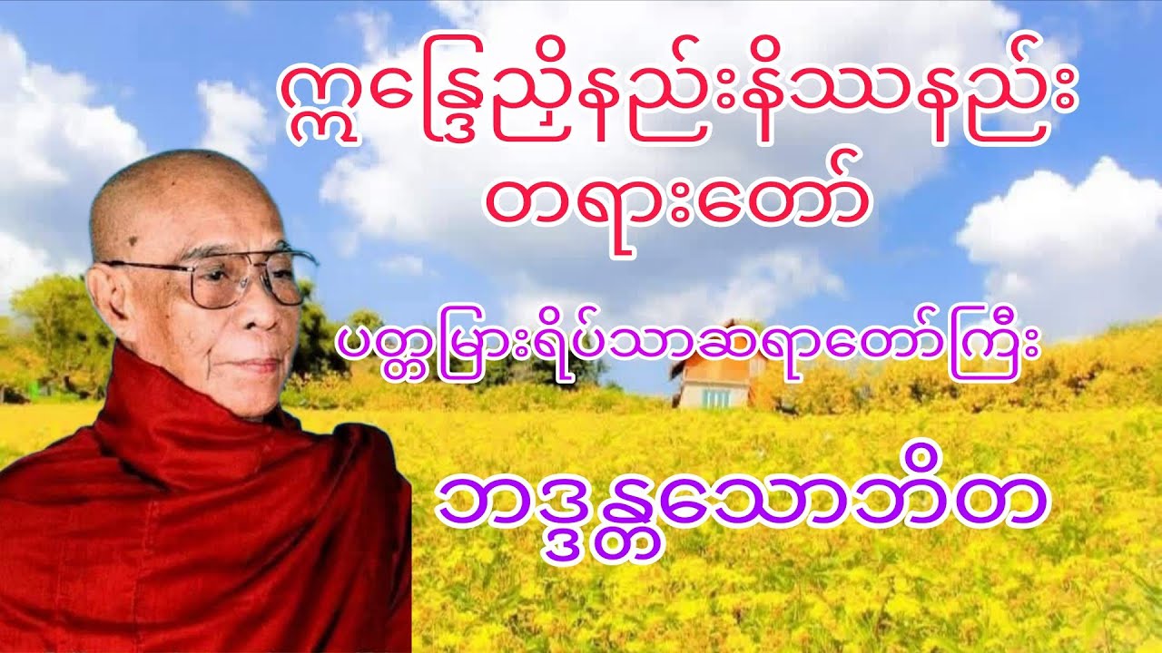 ဣန္ဒြေညှိနည်းနိဿနည်းတရားတော်(ပတ္တမြားရိပ်သာဆရာတော်ကြီး)ဘဒ္ဒန္တသောဘိတ