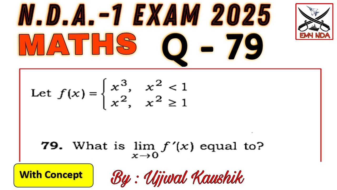 Let f(x) = { x^3, x^2 is less than 1 ,  x^2, x2 ≥1What is lim f'(x) x tends to 0 equal to? #ndamaths
