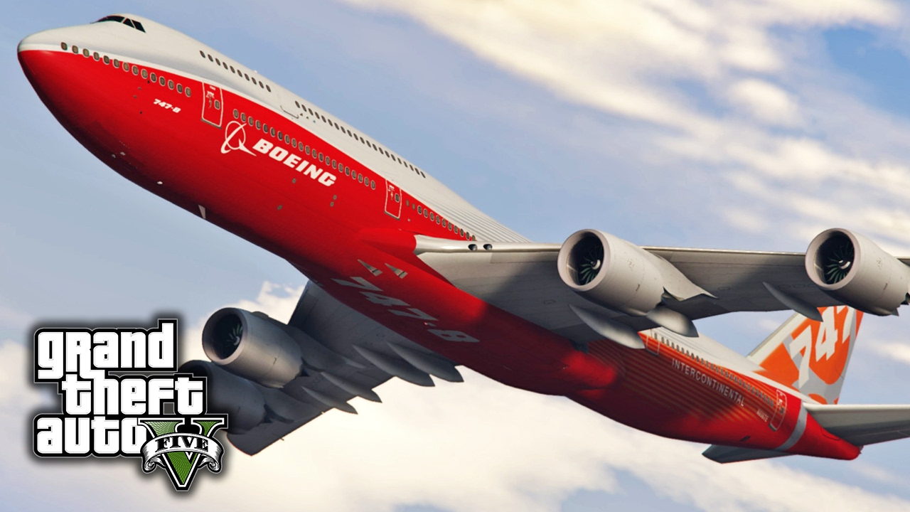 GTA V E49 - Boeing 747-8i Emergency Landings | Mod Showcase