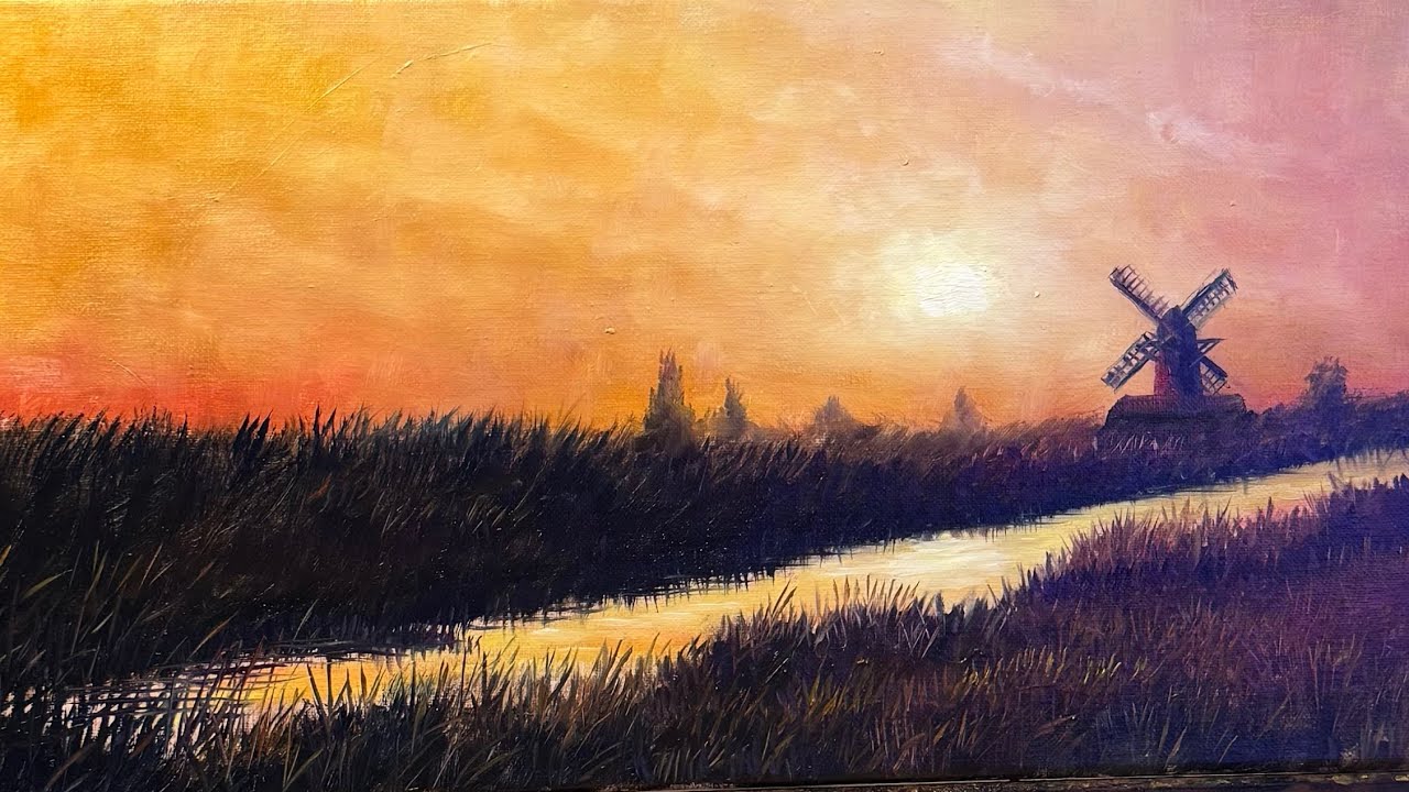 pintar al oleo un paisaje ¿AMANECER O ATARDECER?