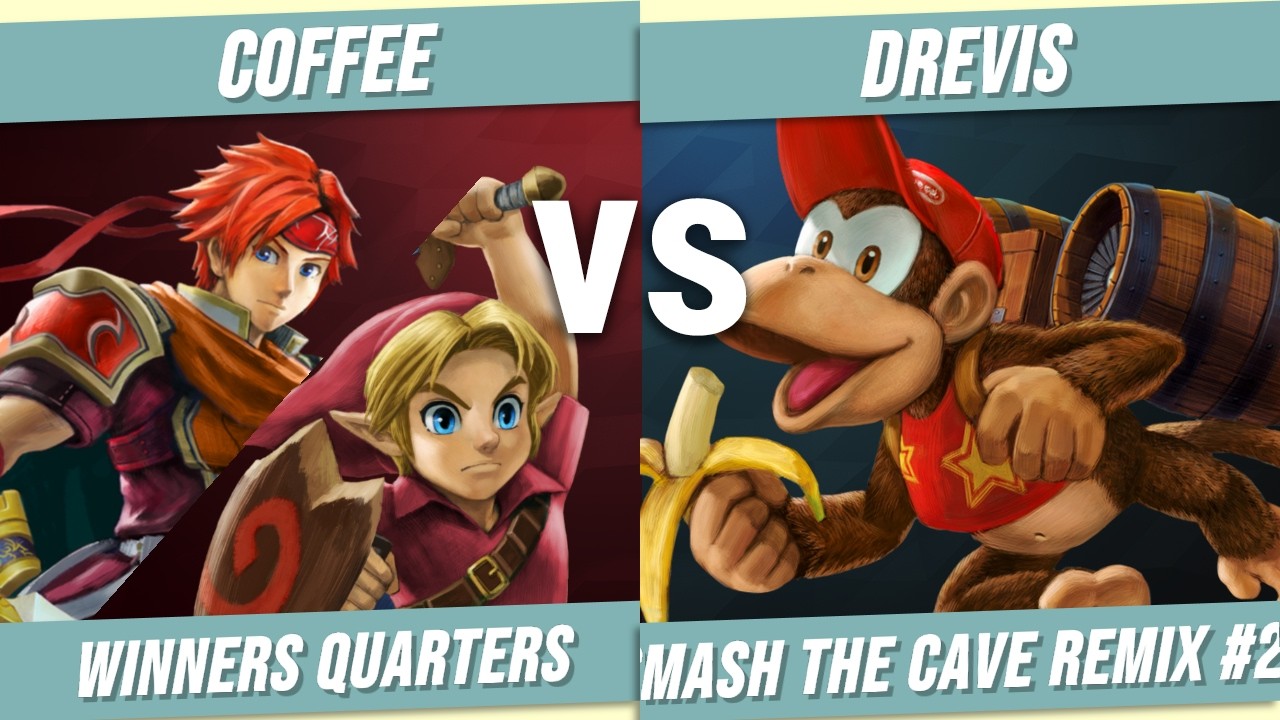 Coffee (Young Link, Roy) vs Drevis (Diddy Kong) | Smash the Cave REMIX #23 - Winners Quarters