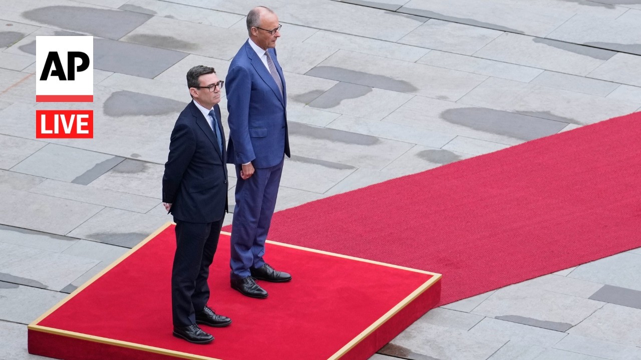 LIVE: Friedrich Merz welcomes Andy Burnham to Germany with military honors