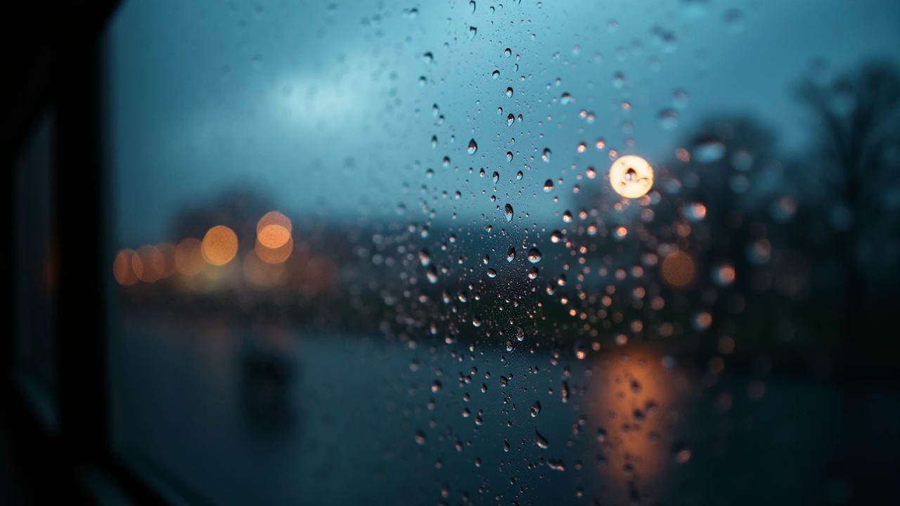 Rain Sounds on a Window | Gentle Night Rain Ambience | 2 Hours | No Talking ASMR