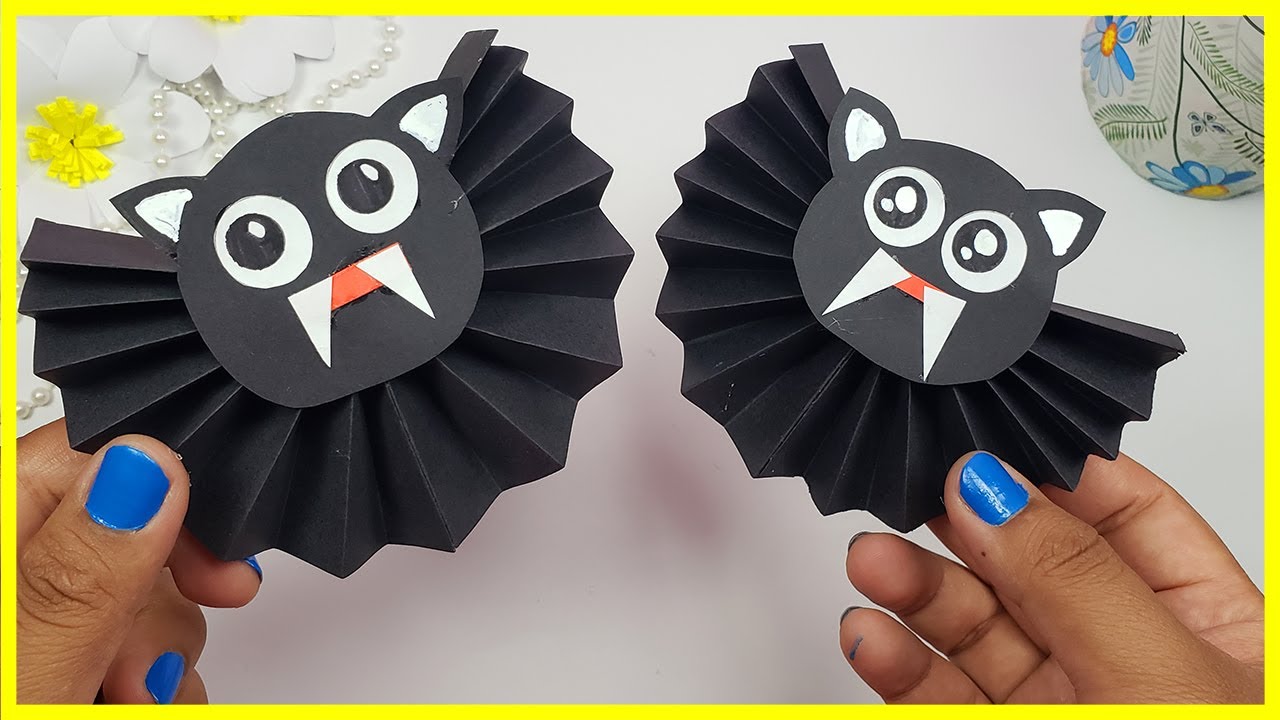 MURCIÉLAGO DE PAPEL 🎃 MANUALIDADES PARA HALLOWEEN | PAPER BAT EASY