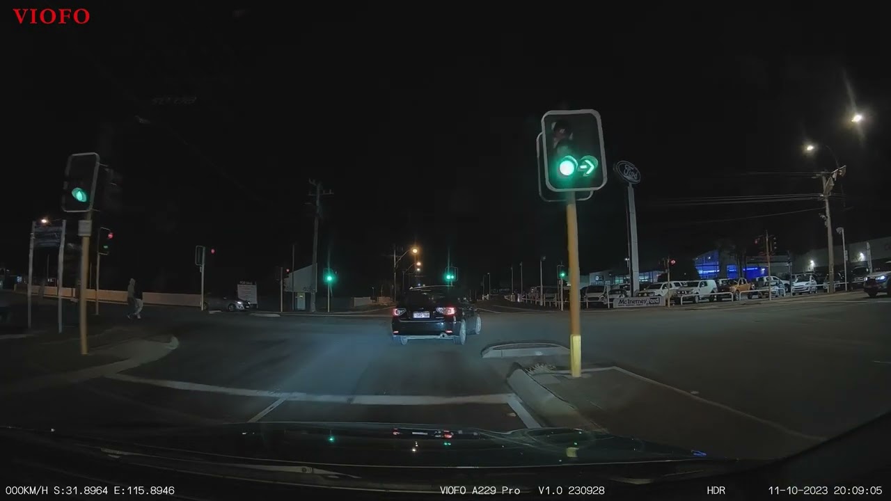 Viofo A229 Pro vs. Vantrue Nexus 4 Pro (1-CH, front night @ 4K, max bitrate, HDR on/CPL on)