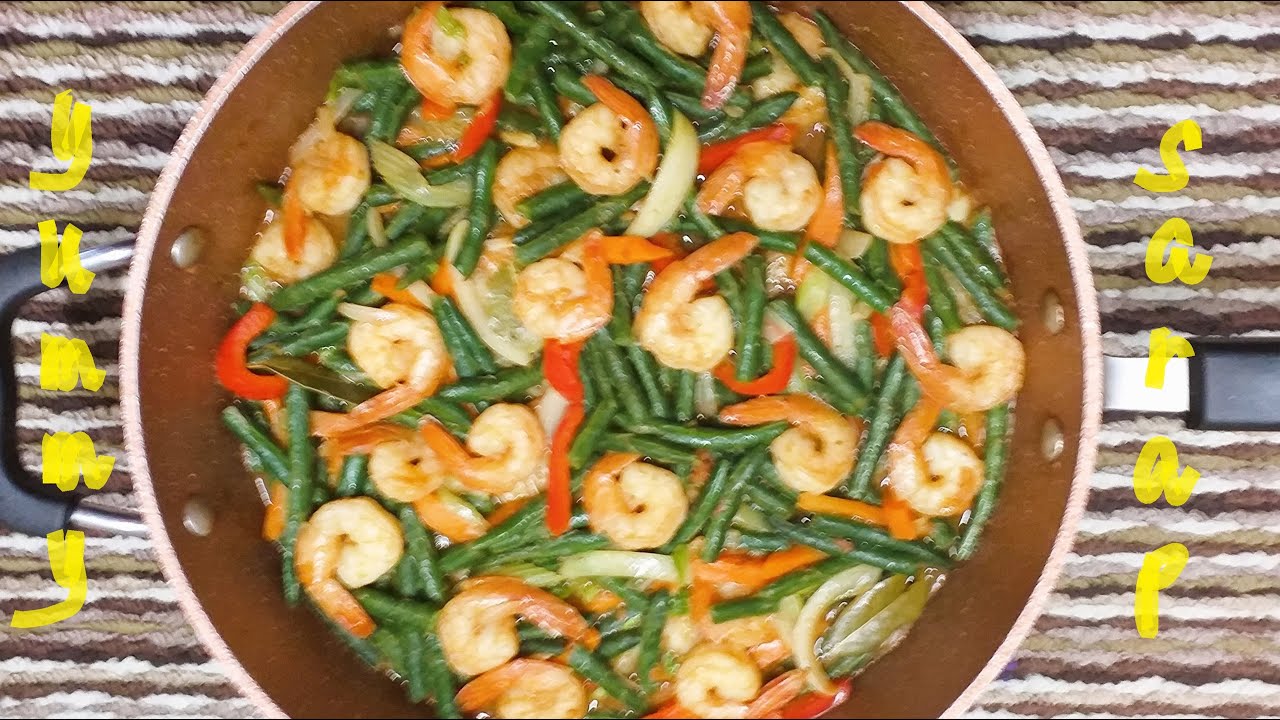 SHRIMP AND GREEN BEANS! YUMMY/EASY 