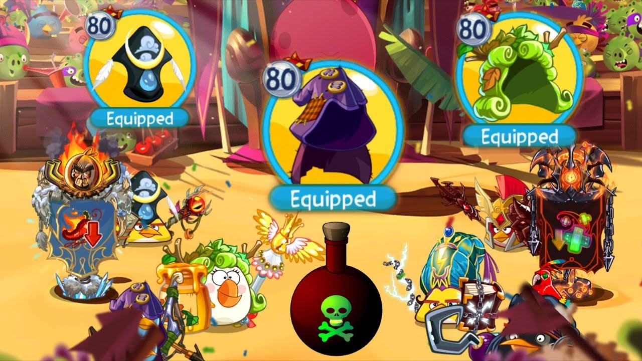 Angry Birds Epic - 7000+ DAMAGE PER TURN POISON TEAM ATTACK