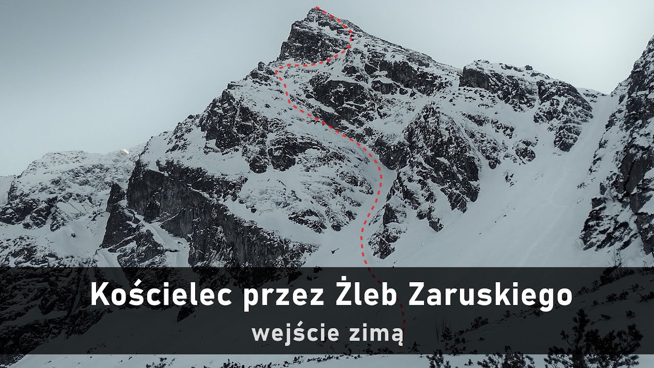 Kościelec zimą - droga przez Żleb Zaruskiego