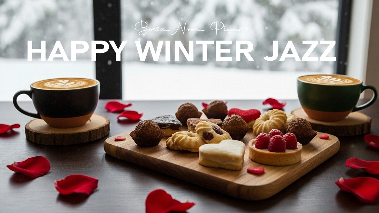 Happy Winter Jazz ~ Delicate Coffee Jazz Music & Bossa Nova Instrumental for Stress Relief