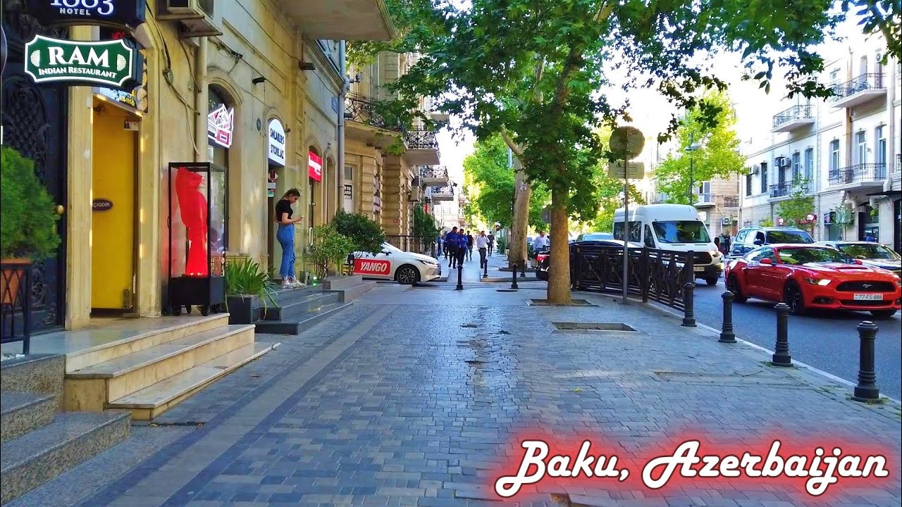Прогулка по центру Баку, Азербайджан