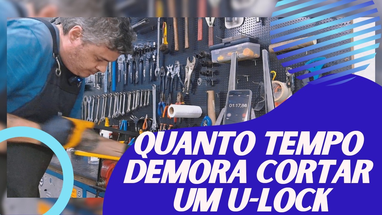 Precisei SERRAR um cadeado U-lock Onguard Neon! Será que demorou?