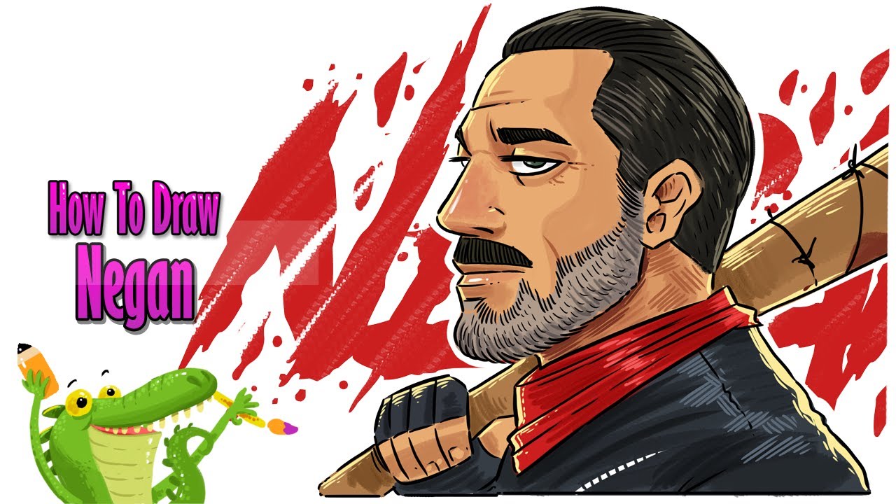 How to draw Negan | The Walking Death
