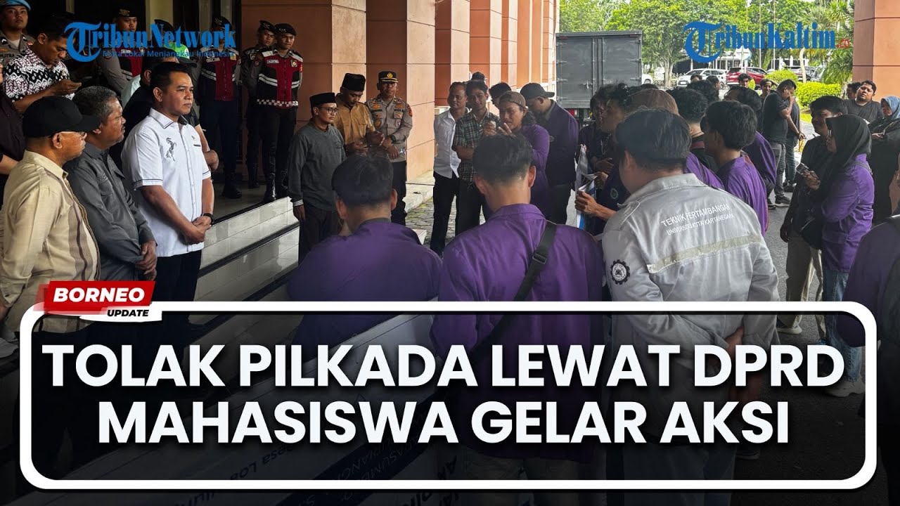 Tolak Pilkada Lewat DPRD, Mahasiswa Unikarta Suarakan Aspirasi di DPRD Kukar