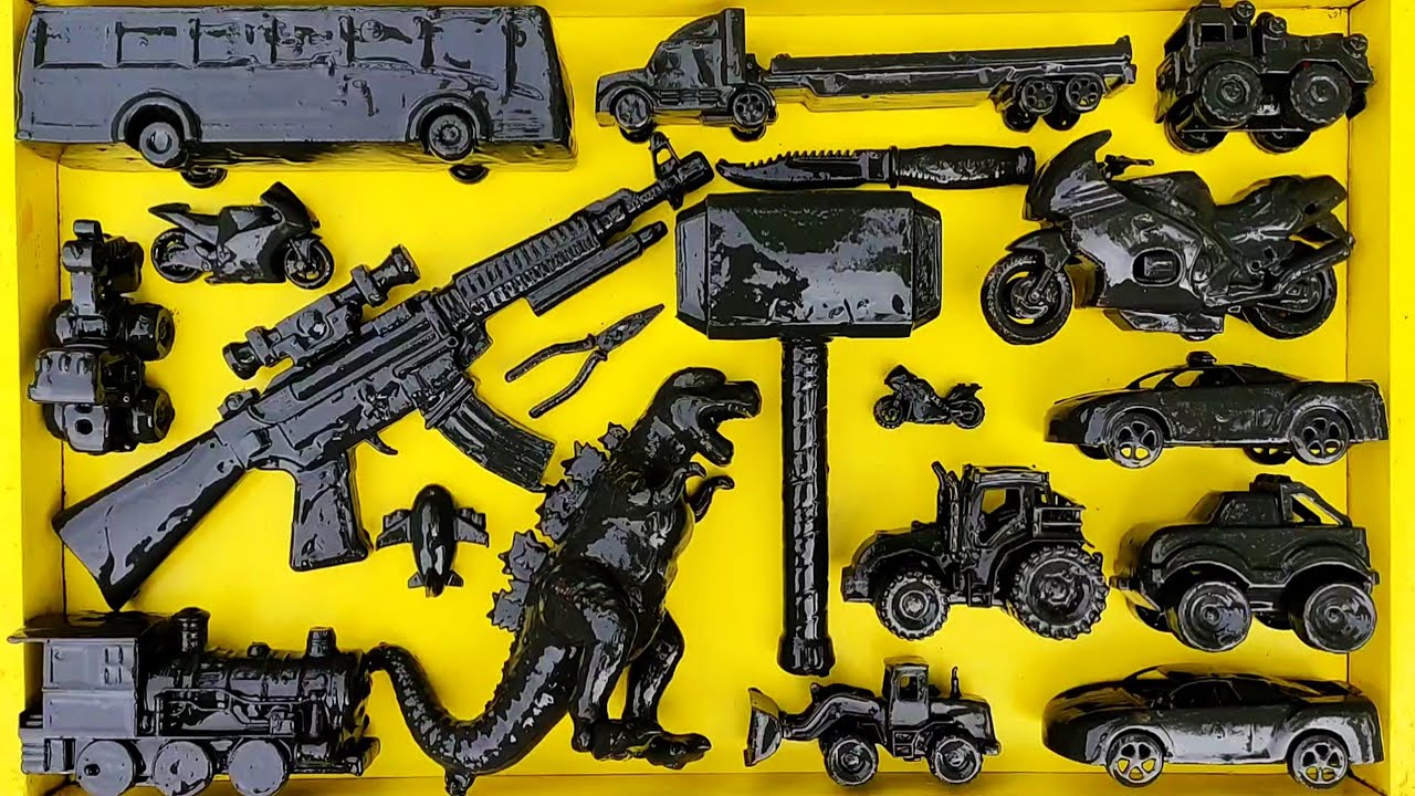 Membersihkan Mainan Mobil Balap, Excavator, Dum Truk,Kereta Api, Truk Monster, Truk Molen, Pesawat.