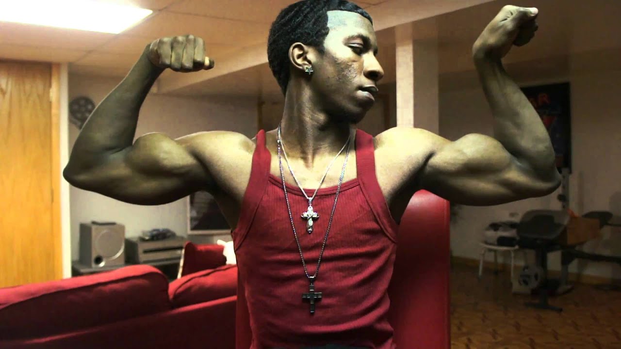 lean body with peaked biceps
