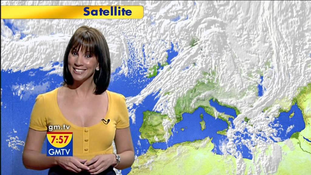 Andrea McLean showing her cleavage back when on GMTV