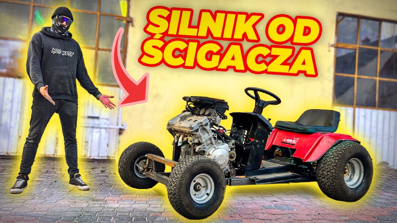 Montujemy silnik z HONDY CBR 600 do Kosiarki Traktorka!